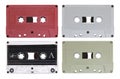 Set of Cassette Tape Isolated on White Royalty Free Stock Photo