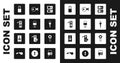 Set Casting keys, Key broke inside of padlock, Digital door, Lock, Locked, Wrong and Eye scan icon. Vector