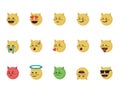 Set of cat emoticon Royalty Free Stock Photo