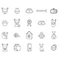Set of cat icons. Vector illustration decorative background design Royalty Free Stock Photo