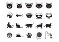 set of cat icons. Vector illustration decorative design Royalty Free Stock Photo