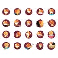 set of cat icons. Vector illustration decorative design Royalty Free Stock Photo