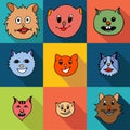 Set of cats icons