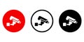 Set of cctv camera icons. Video camera guard icons Royalty Free Stock Photo