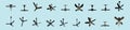 Set of ceiling fan cartoon icon design element with various models. isolated vector illustration isolated on blue background Royalty Free Stock Photo