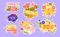 Set of celebrating thousand of followers stickers