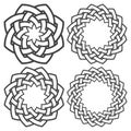 Set of celtic knotting circle Royalty Free Stock Photo