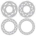 Set of celtic knotting rings