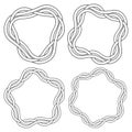 Set of celtic knotting rings Royalty Free Stock Photo