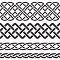 Set of Celtic Pattern Borders Royalty Free Stock Photo