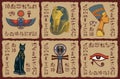 Set of ceramic tiles on the theme of Ancient Egypt