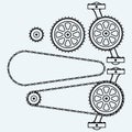 Set chain gears