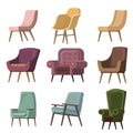 Set of Chair to use in animation, illustration, scene, background, cartoon, etc. Royalty Free Stock Photo