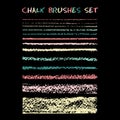 Set of chalk brushes.