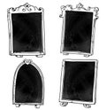 Set of chalkboards. Hand drawn Royalty Free Stock Photo