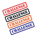 Set of Challenge stamp symbol, label sticker sign button, text banner vector illustration