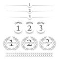 Set of chapter dividers on white background