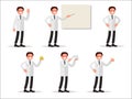 Set of characters dentist in various activities. Perfect for inf