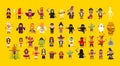 Set of characters for Halloween in a flat style Royalty Free Stock Photo