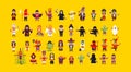Set of characters for Halloween in a flat style Royalty Free Stock Photo