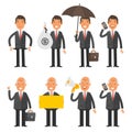 Set characters old and young businessman Royalty Free Stock Photo