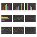 Set of charts Royalty Free Stock Photo