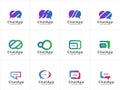 set of chat app logo design Royalty Free Stock Photo