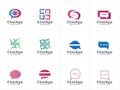 set of chat app logo design Royalty Free Stock Photo