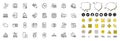 Set of Chat bubble, Engineering team and Cloakroom line icons for web app. Pictogram icon Vector