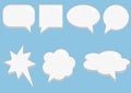 A set of chat clouds for comments, forms for text, a cloud of thoughts, speech bubble Royalty Free Stock Photo