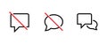 Set of Chat and messages icons. Editable line vector.