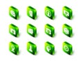 Set Chat messages notification on phone, Create account screen, Mail and e-mail, monitor, Telephone, and Stamp icon