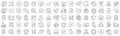 Set of check and approve line icons. Collection of black linear icons