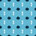 Set Check engine and Signal horn on vehicle on seamless pattern. Vector