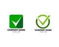 Set of Check mark logo vector or icon Royalty Free Stock Photo