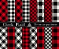 Set Check  Plaid  Seamless Patterns Backgrounds Royalty Free Stock Photo