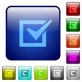 Color checked box square buttons Royalty Free Stock Photo