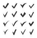 Set of checkmark icons. Confirmation, verification, approval icon Royalty Free Stock Photo