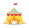 Set of cheerful circus playing cats vector illustration.