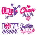 Set of cheerleading illustration design Royalty Free Stock Photo