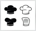 Chef hat icon. four chef hat illustration
