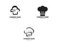 Set of Chef Hat Logo Design Template Royalty Free Stock Photo