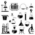Set of chemical equipment Royalty Free Stock Photo