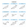 hormones molecular formula Royalty Free Stock Photo