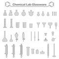 Set of chemical glassware kit Royalty Free Stock Photo
