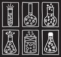 Set of chemical test tubes