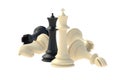 Set of chess figures isolated on white background Royalty Free Stock Photo