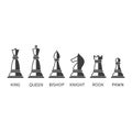Set of chess icons. Royalty Free Stock Photo