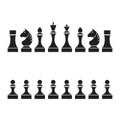 Set of chess pieces (chessmen), Royalty Free Stock Photo