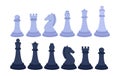 Set of chess pieces Royalty Free Stock Photo